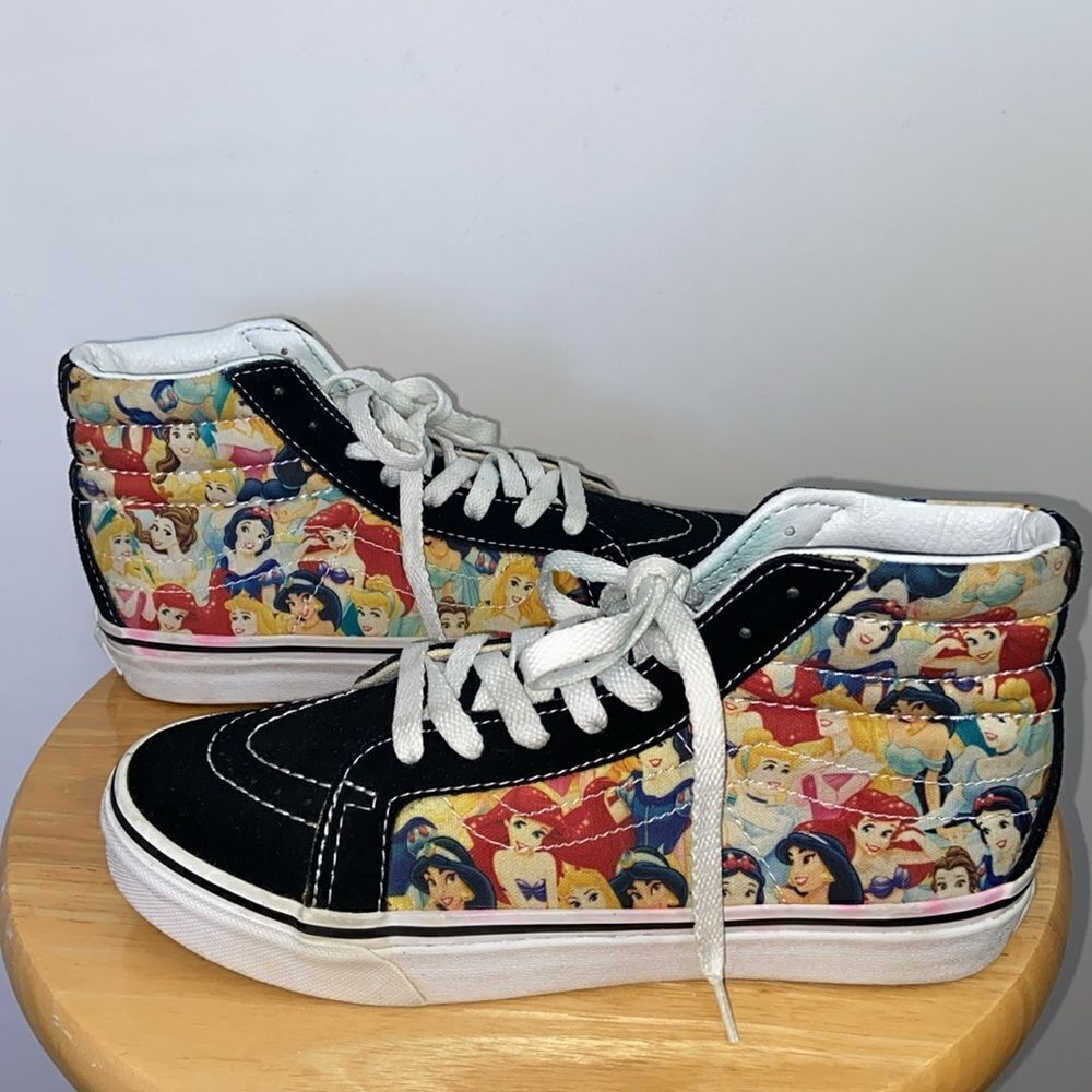 Van's Disney Princess’s Shoes Lace Up Sneakers Rare NWOB Size 6 - Picture 7 of 10